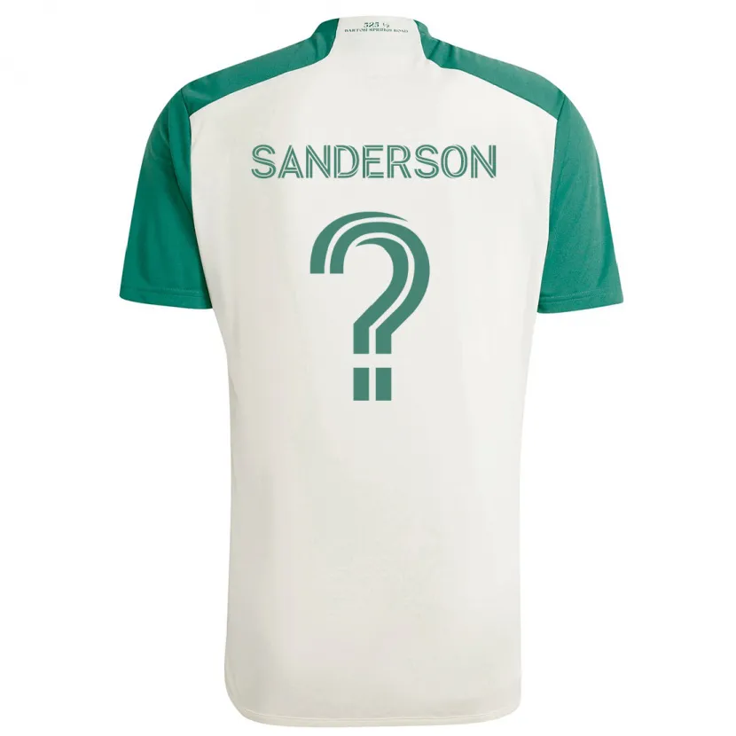 Danxen Heren Spencer Sanderson #0 Bruine Kleuren Groen Uitshirt Uittenue 2024/25 T-Shirt