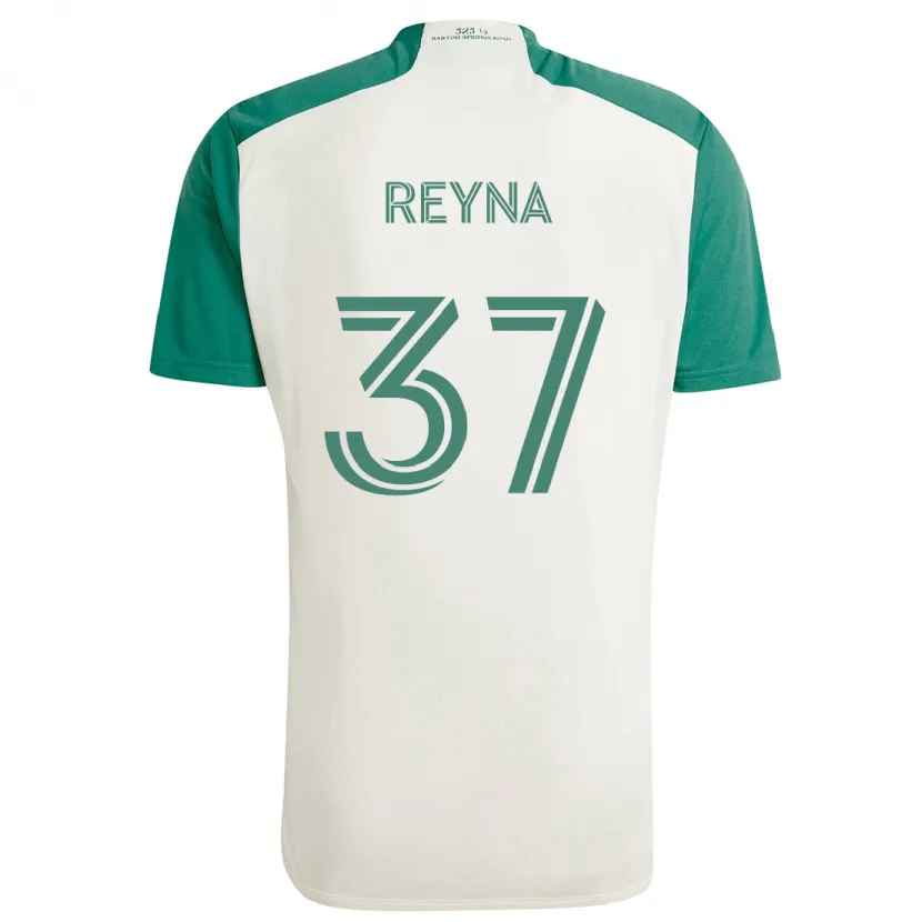 Danxen Heren Joah Reyna #37 Bruine Kleuren Groen Uitshirt Uittenue 2024/25 T-Shirt