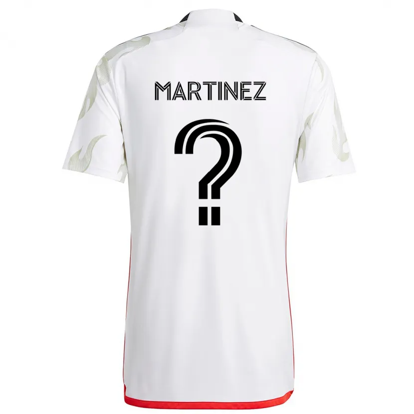 Danxen Heren Jonathan Martinez #0 Wit Rood Zwart Uitshirt Uittenue 2024/25 T-Shirt