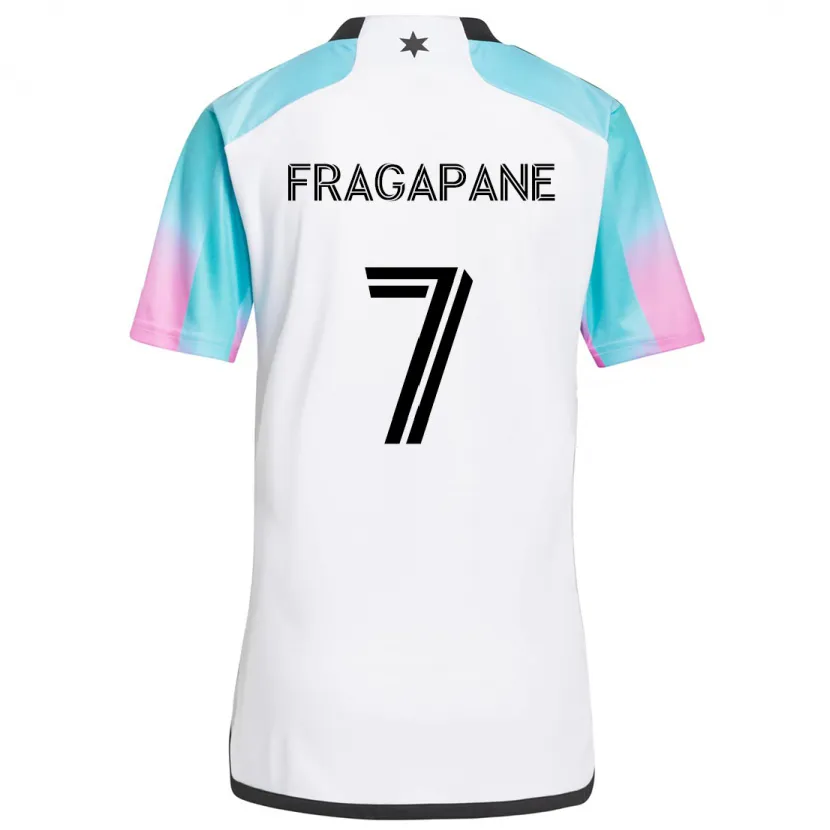 Danxen Heren Franco Fragapane #7 Wit Blauw Zwart Uitshirt Uittenue 2024/25 T-Shirt