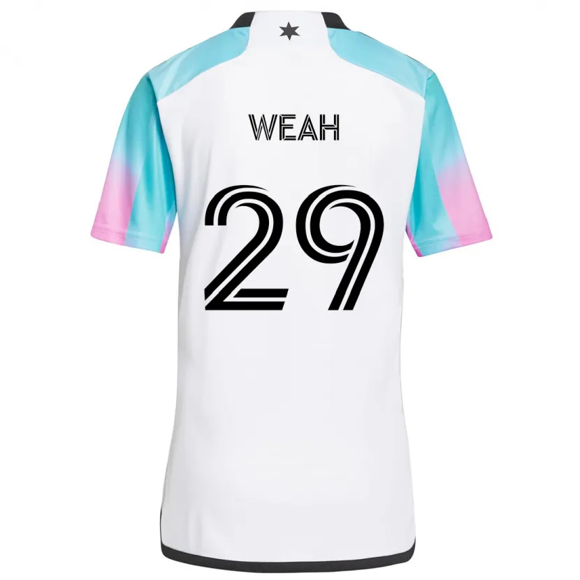 Danxen Heren Patrick Weah #29 Wit Blauw Zwart Uitshirt Uittenue 2024/25 T-Shirt