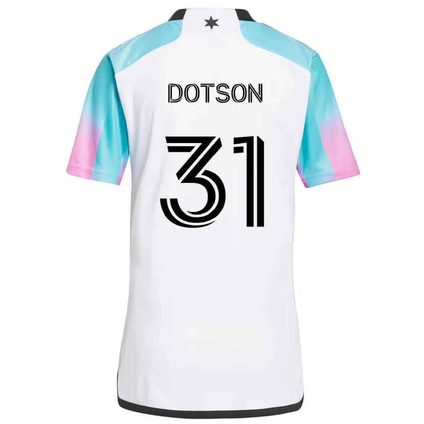 Danxen Heren Hassani Dotson #31 Wit Blauw Zwart Uitshirt Uittenue 2024/25 T-Shirt