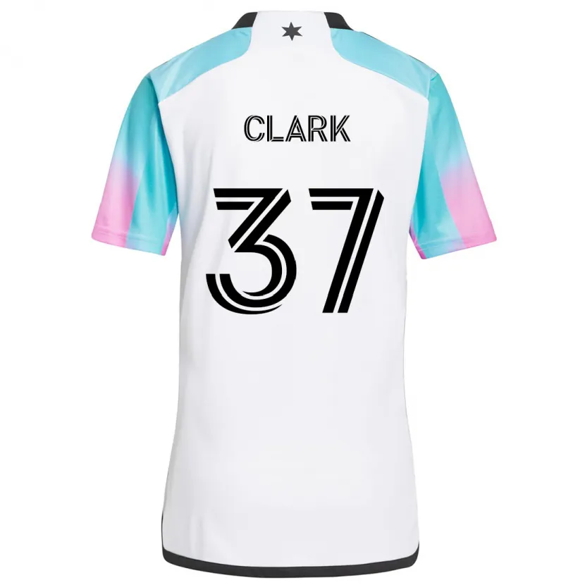 Danxen Heren Caden Clark #37 Wit Blauw Zwart Uitshirt Uittenue 2024/25 T-Shirt