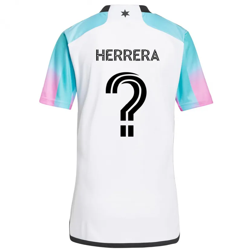 Danxen Heren Oscar Herrera #0 Wit Blauw Zwart Uitshirt Uittenue 2024/25 T-Shirt