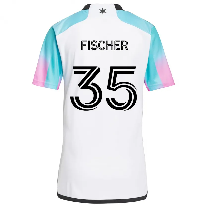 Danxen Heren Britton Fischer #35 Wit Blauw Zwart Uitshirt Uittenue 2024/25 T-Shirt