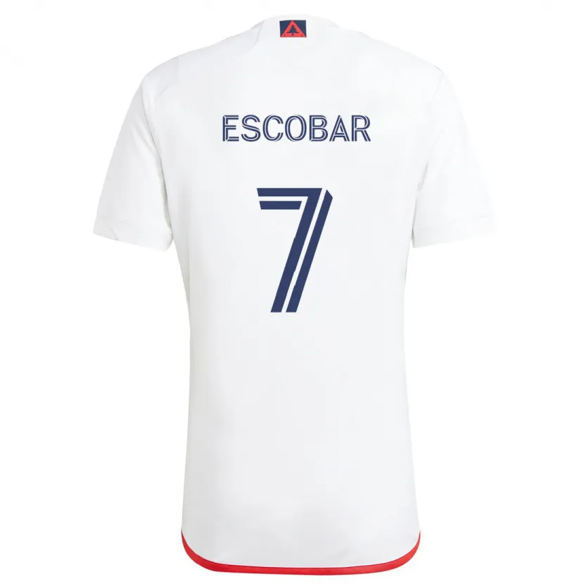 Danxen Heren Olger Escobar #7 Wit Rood Uitshirt Uittenue 2024/25 T-Shirt