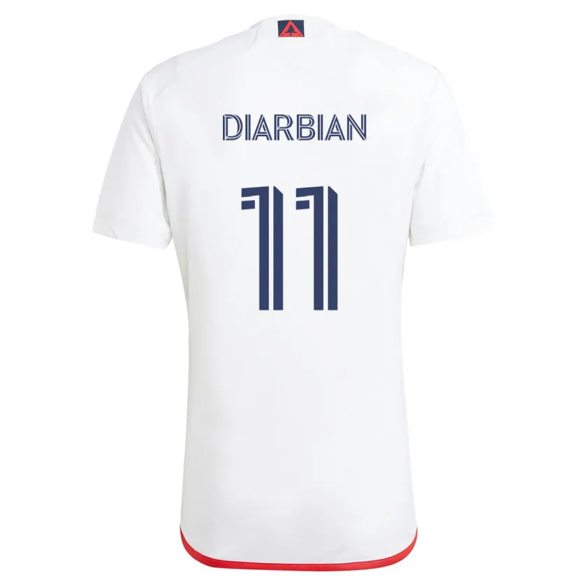 Danxen Heren Gevork Diarbian #11 Wit Rood Uitshirt Uittenue 2024/25 T-Shirt