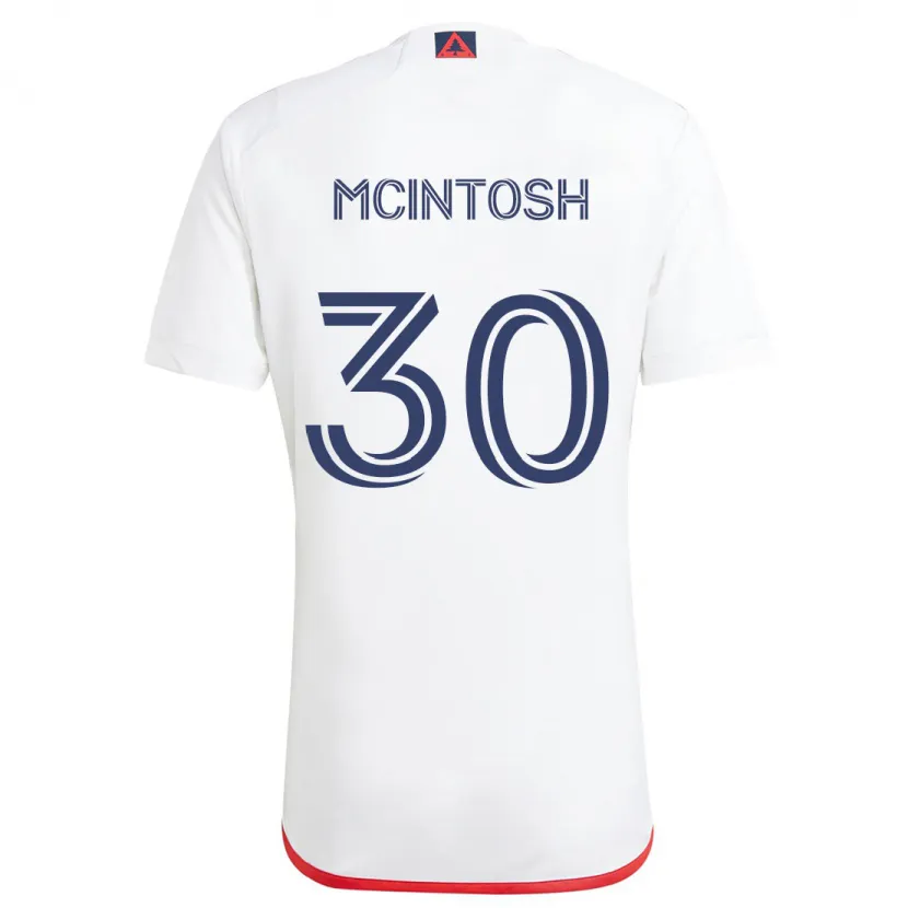 Danxen Heren Damario Mcintosh #30 Wit Rood Uitshirt Uittenue 2024/25 T-Shirt