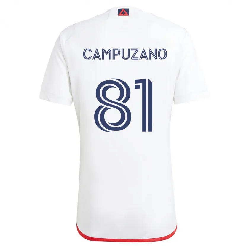 Danxen Heren Nico Campuzano #81 Wit Rood Uitshirt Uittenue 2024/25 T-Shirt