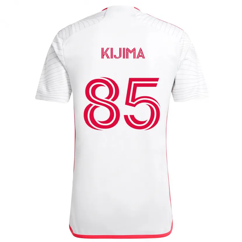 Danxen Heren Hosei Kijima #85 Wit Rood Uitshirt Uittenue 2024/25 T-Shirt