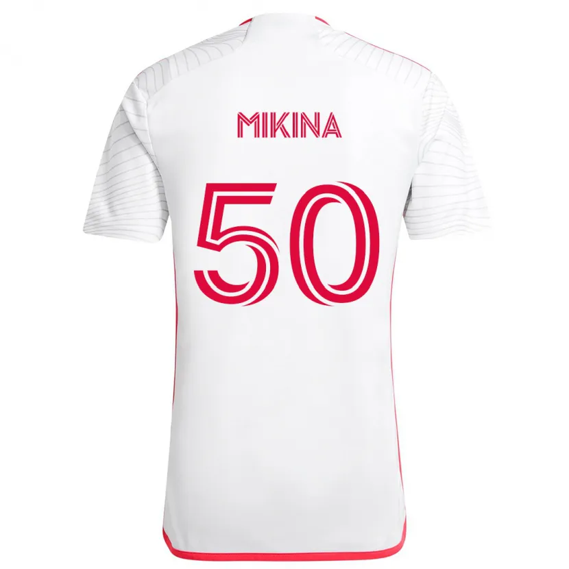 Danxen Heren Gabriel Mikina #50 Wit Rood Uitshirt Uittenue 2024/25 T-Shirt