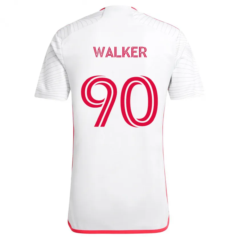 Danxen Heren Eric Walker #90 Wit Rood Uitshirt Uittenue 2024/25 T-Shirt