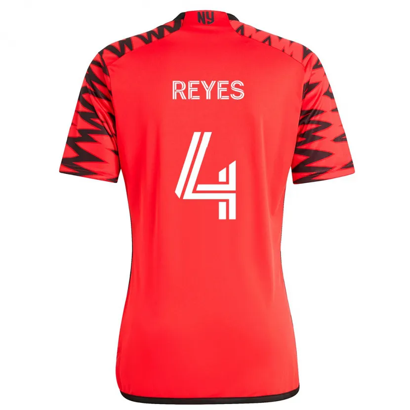 Danxen Heren Andrés Reyes #4 Rood Zwart Wit Uitshirt Uittenue 2024/25 T-Shirt