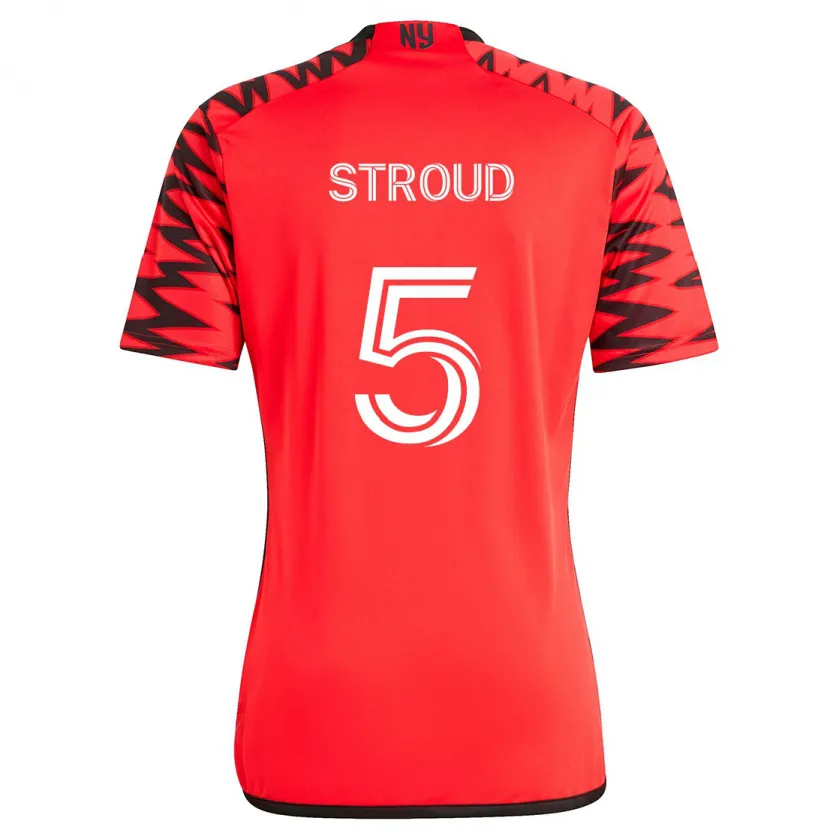 Danxen Heren Peter Stroud #5 Rood Zwart Wit Uitshirt Uittenue 2024/25 T-Shirt