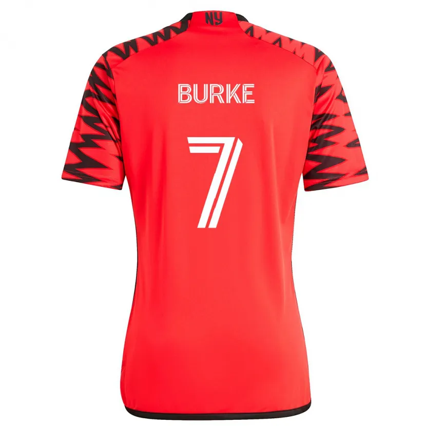 Danxen Heren Cory Burke #7 Rood Zwart Wit Uitshirt Uittenue 2024/25 T-Shirt