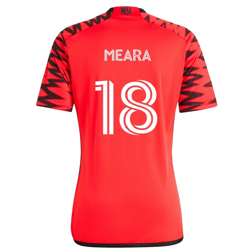 Danxen Heren Ryan Meara #18 Rood Zwart Wit Uitshirt Uittenue 2024/25 T-Shirt