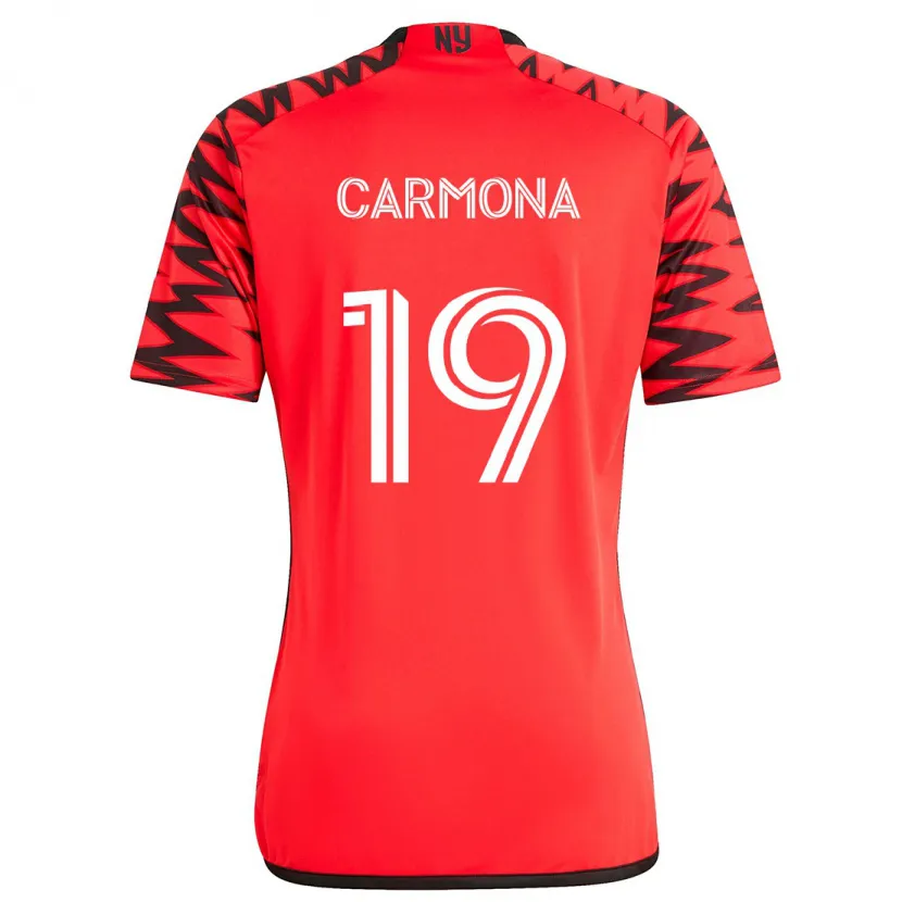 Danxen Heren Wikelman Carmona #19 Rood Zwart Wit Uitshirt Uittenue 2024/25 T-Shirt