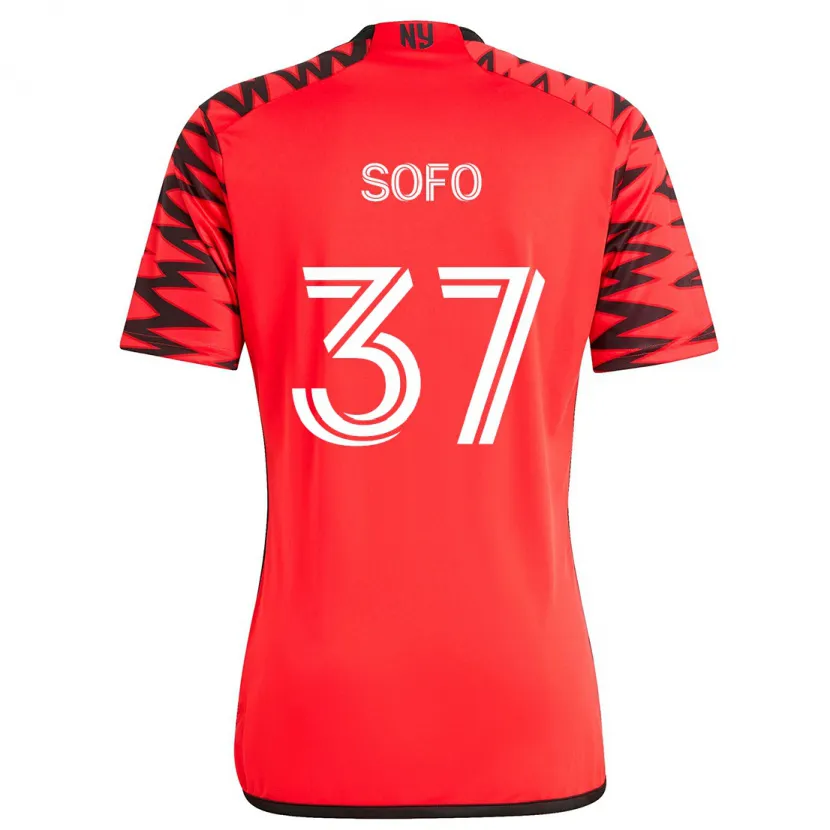 Danxen Heren Mohammed Sofo #37 Rood Zwart Wit Uitshirt Uittenue 2024/25 T-Shirt