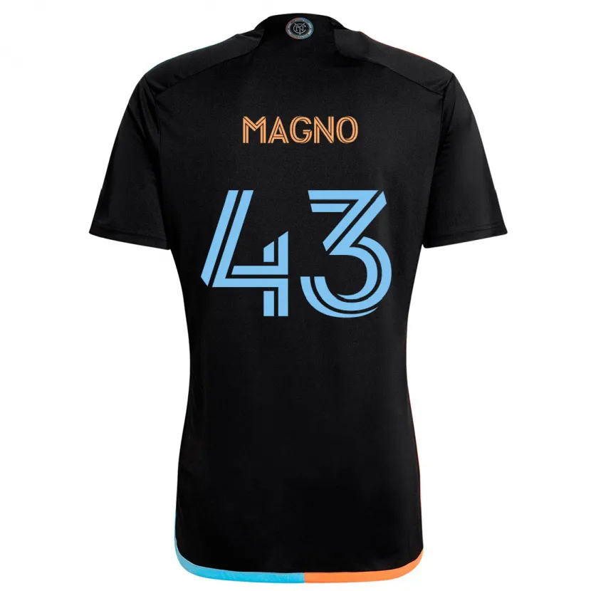 Danxen Heren Talles Magno #43 Zwart Oranje Blauw Uitshirt Uittenue 2024/25 T-Shirt