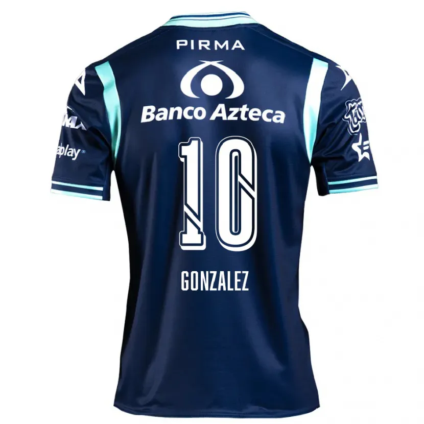 Danxen Heren Jair González #10 Marineblauw Uitshirt Uittenue 2024/25 T-Shirt