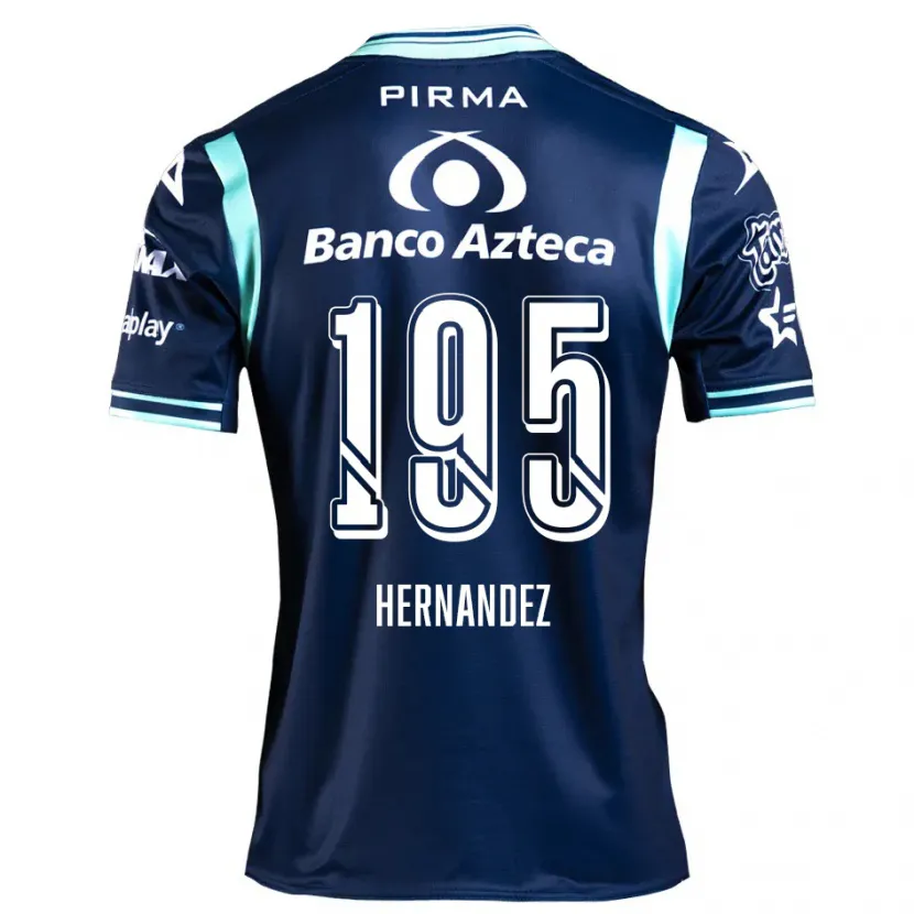 Danxen Heren Daniel Hernández #195 Marineblauw Uitshirt Uittenue 2024/25 T-Shirt