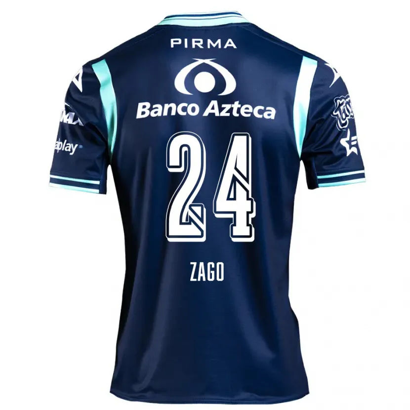 Danxen Heren Diego Zago #24 Marineblauw Uitshirt Uittenue 2024/25 T-Shirt