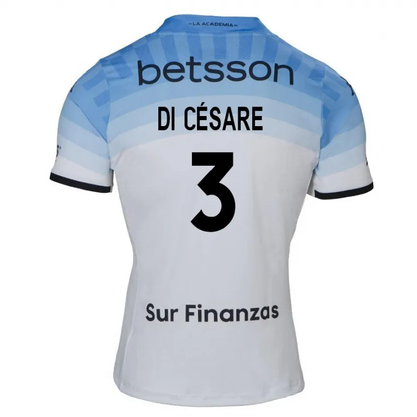 Danxen Heren Marco Di Césare #3 Wit Blauw Zwart Uitshirt Uittenue 2024/25 T-Shirt