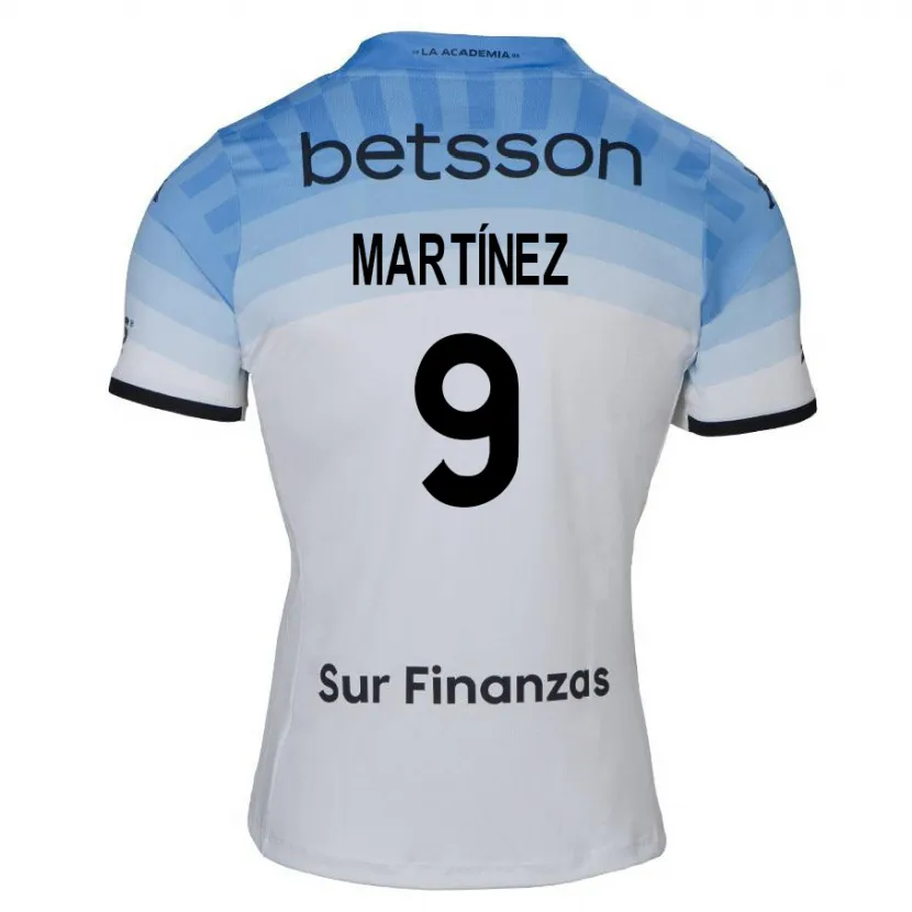 Danxen Heren Adrián Martínez #9 Wit Blauw Zwart Uitshirt Uittenue 2024/25 T-Shirt