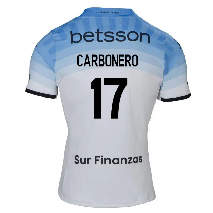 Danxen Heren Johan Carbonero #17 Wit Blauw Zwart Uitshirt Uittenue 2024/25 T-Shirt