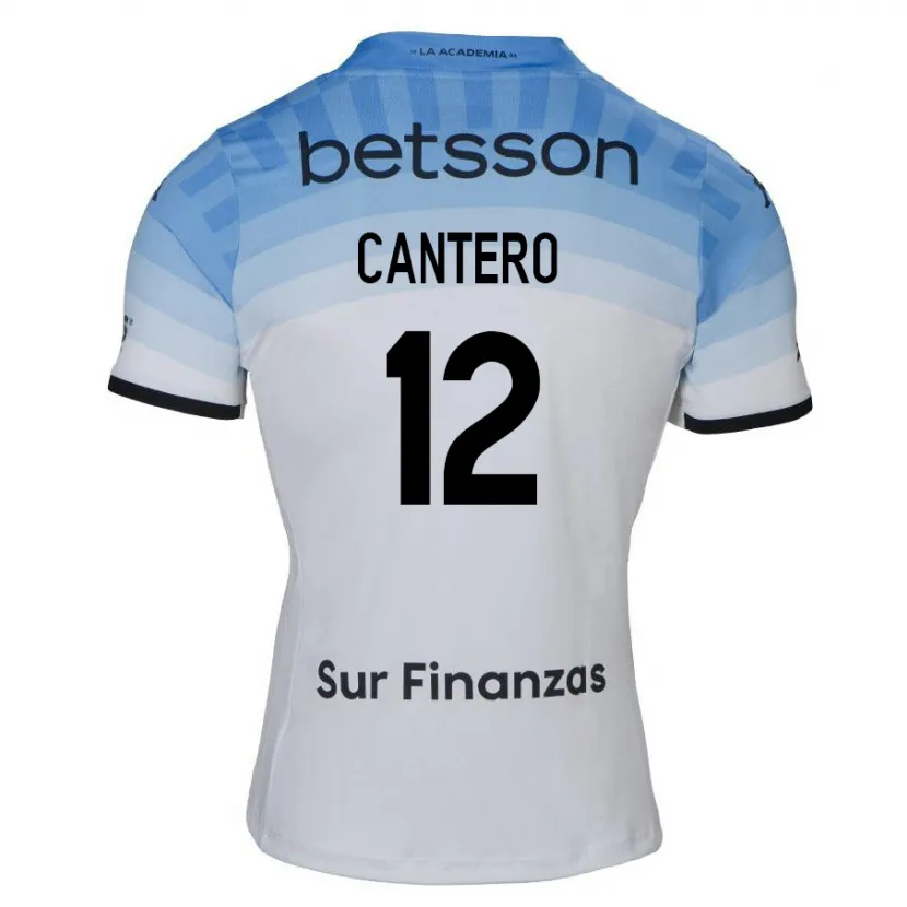 Danxen Heren Milton Cantero #12 Wit Blauw Zwart Uitshirt Uittenue 2024/25 T-Shirt