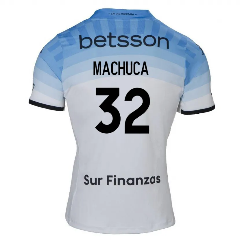 Danxen Heren Elías Machuca #32 Wit Blauw Zwart Uitshirt Uittenue 2024/25 T-Shirt