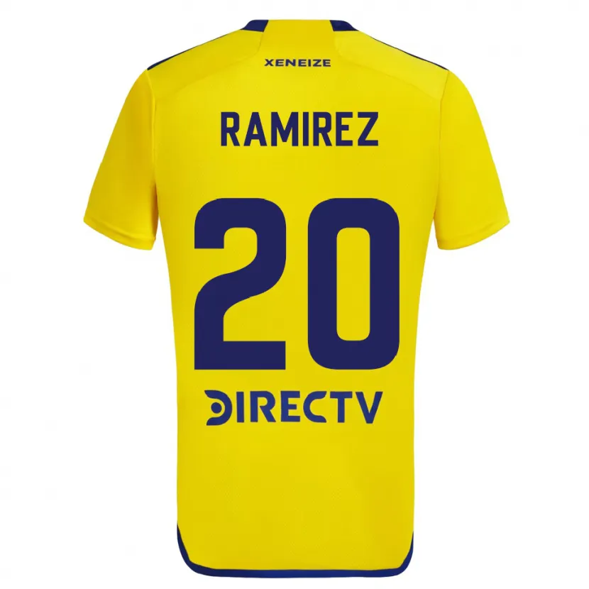 Danxen Heren Juan Ramírez #20 Geel Blauw Uitshirt Uittenue 2024/25 T-Shirt