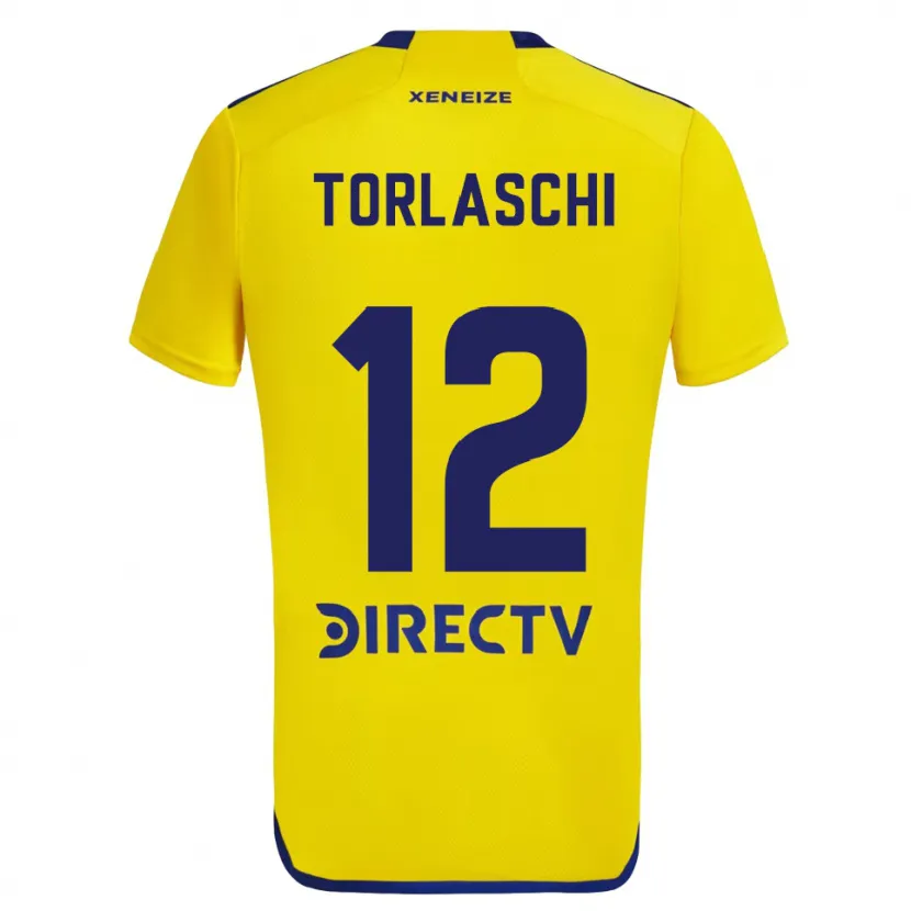 Danxen Heren Lucas Torlaschi #12 Geel Blauw Uitshirt Uittenue 2024/25 T-Shirt