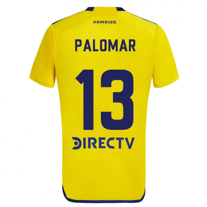 Danxen Heren Estefania Palomar #13 Geel Blauw Uitshirt Uittenue 2024/25 T-Shirt