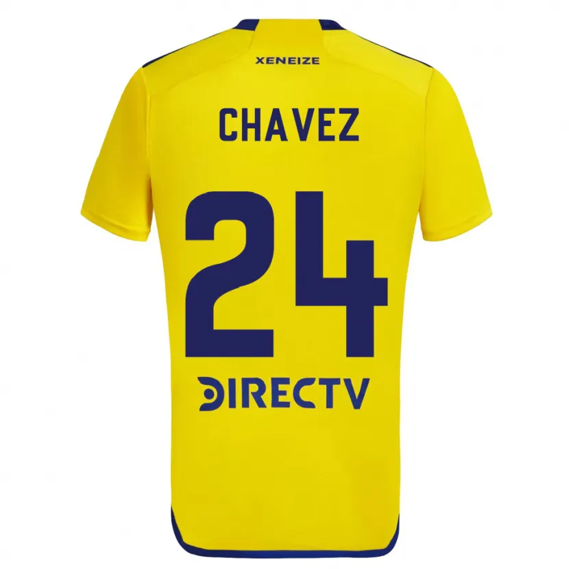 Danxen Heren Gabriela Chavez #24 Geel Blauw Uitshirt Uittenue 2024/25 T-Shirt