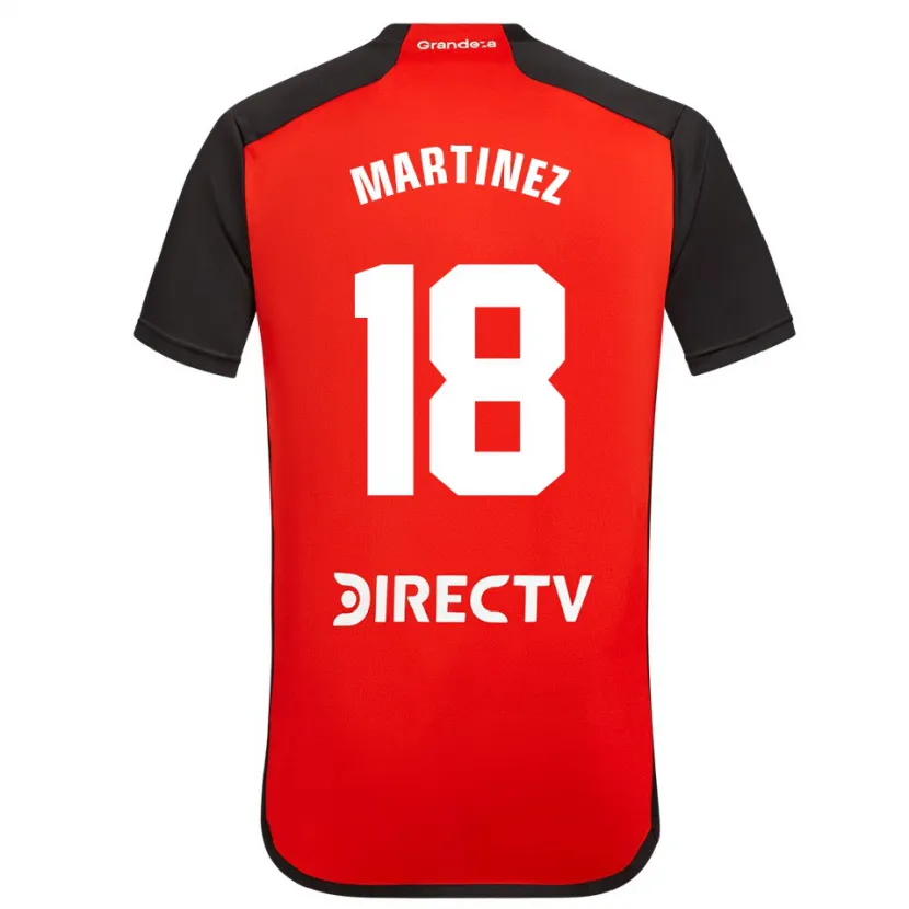 Danxen Heren Pity Martínez #18 Rood Zwart Wit Uitshirt Uittenue 2024/25 T-Shirt