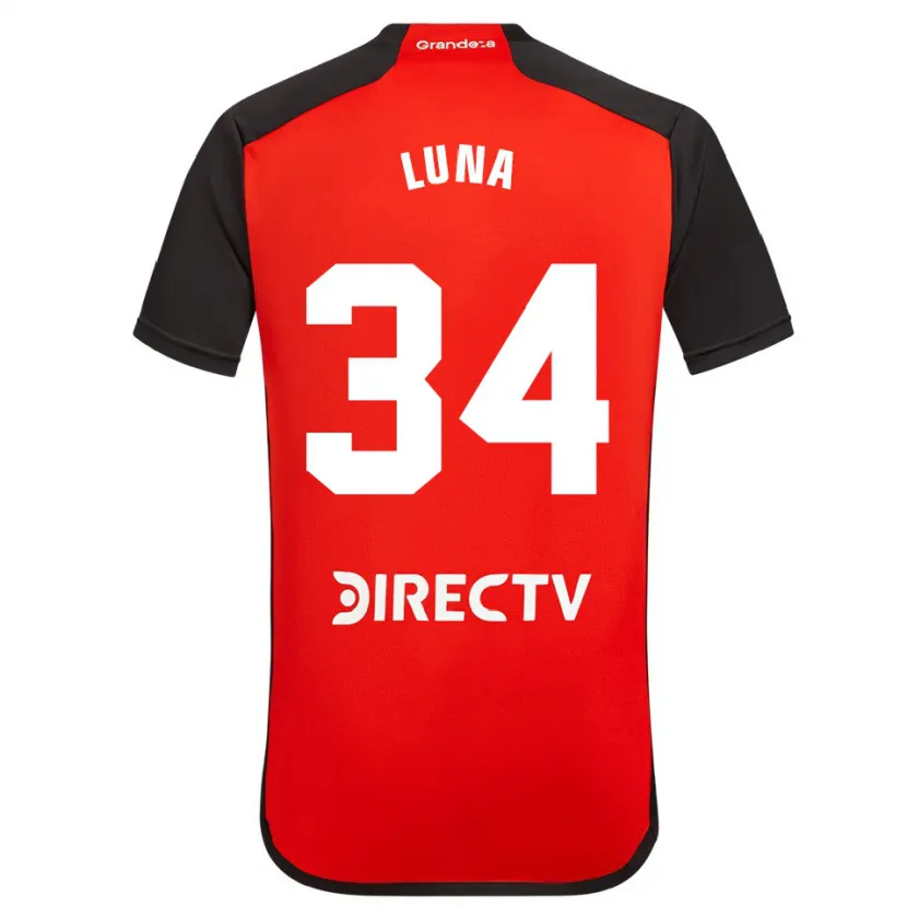 Danxen Heren Jonás Luna #34 Rood Zwart Wit Uitshirt Uittenue 2024/25 T-Shirt