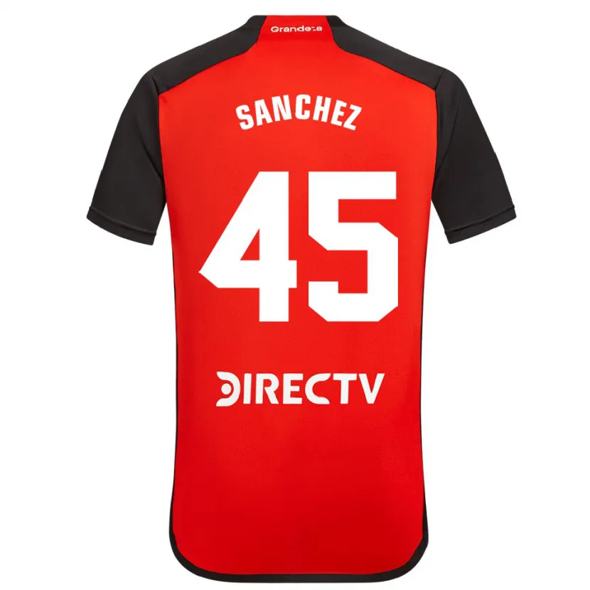 Danxen Heren Sebastián Sánchez #45 Rood Zwart Wit Uitshirt Uittenue 2024/25 T-Shirt