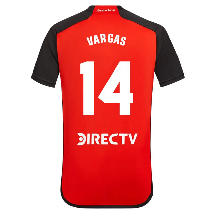 Danxen Heren Agustina Vargas #14 Rood Zwart Wit Uitshirt Uittenue 2024/25 T-Shirt