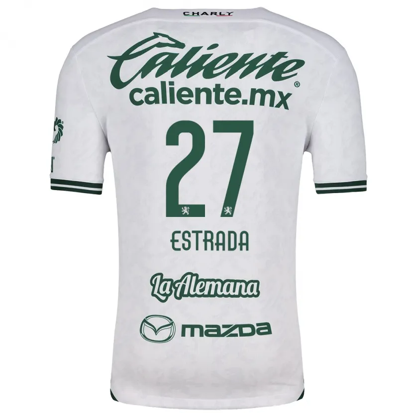 Danxen Heren Ángel Estrada #27 Wit Groen Uitshirt Uittenue 2024/25 T-Shirt