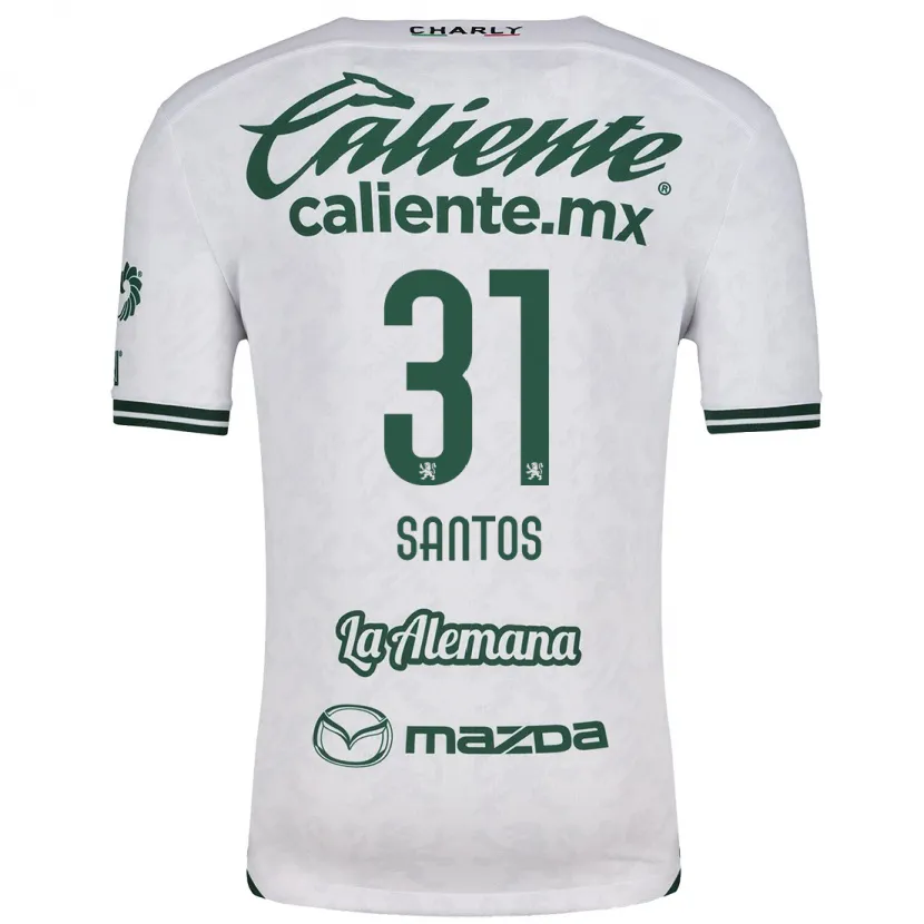 Danxen Heren Sebastián Santos #31 Wit Groen Uitshirt Uittenue 2024/25 T-Shirt