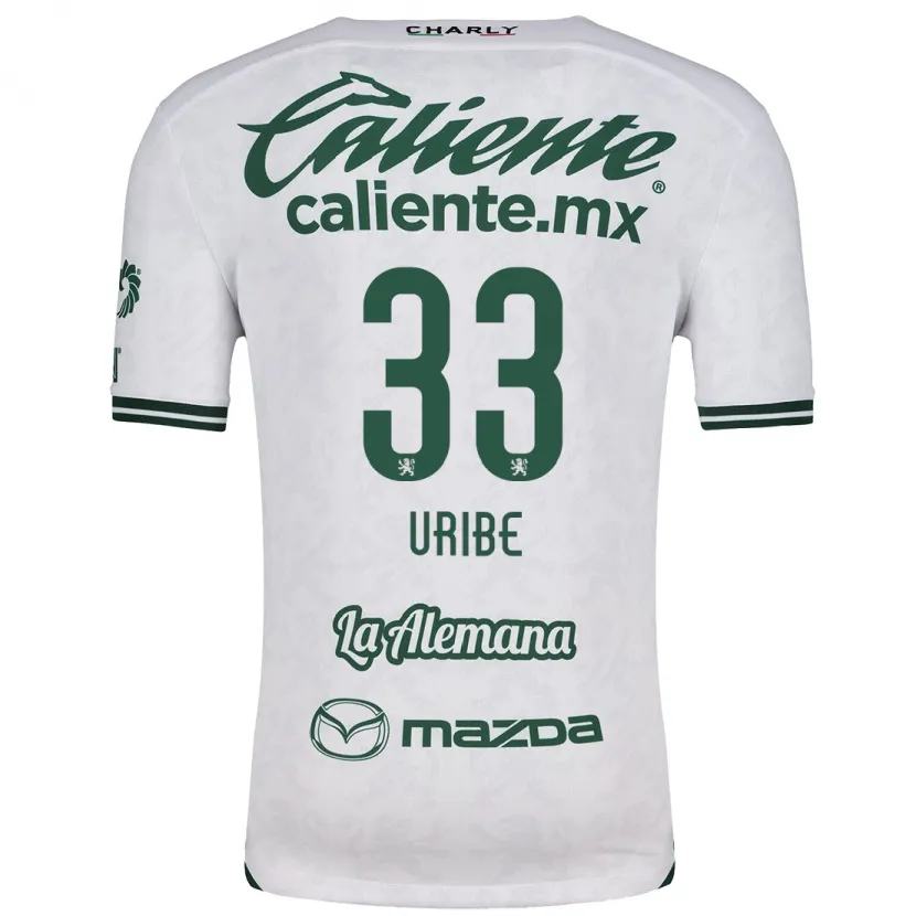 Danxen Heren Héctor Uribe #33 Wit Groen Uitshirt Uittenue 2024/25 T-Shirt