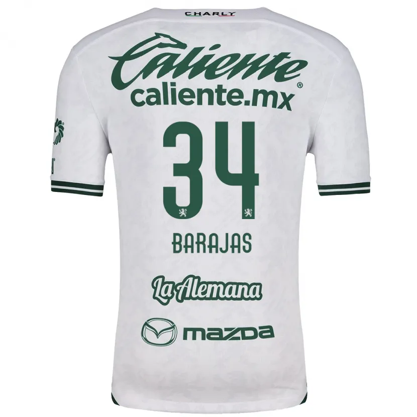 Danxen Heren Víctor Barajas #34 Wit Groen Uitshirt Uittenue 2024/25 T-Shirt