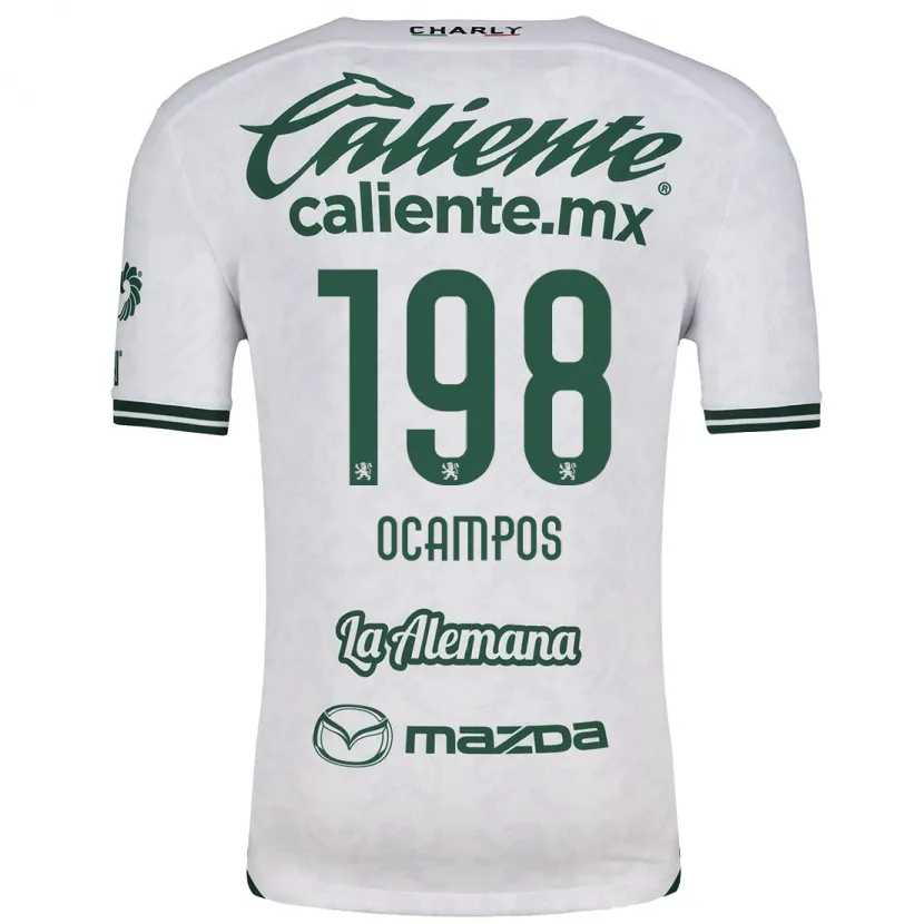 Danxen Heren Omar Ocampos #198 Wit Groen Uitshirt Uittenue 2024/25 T-Shirt