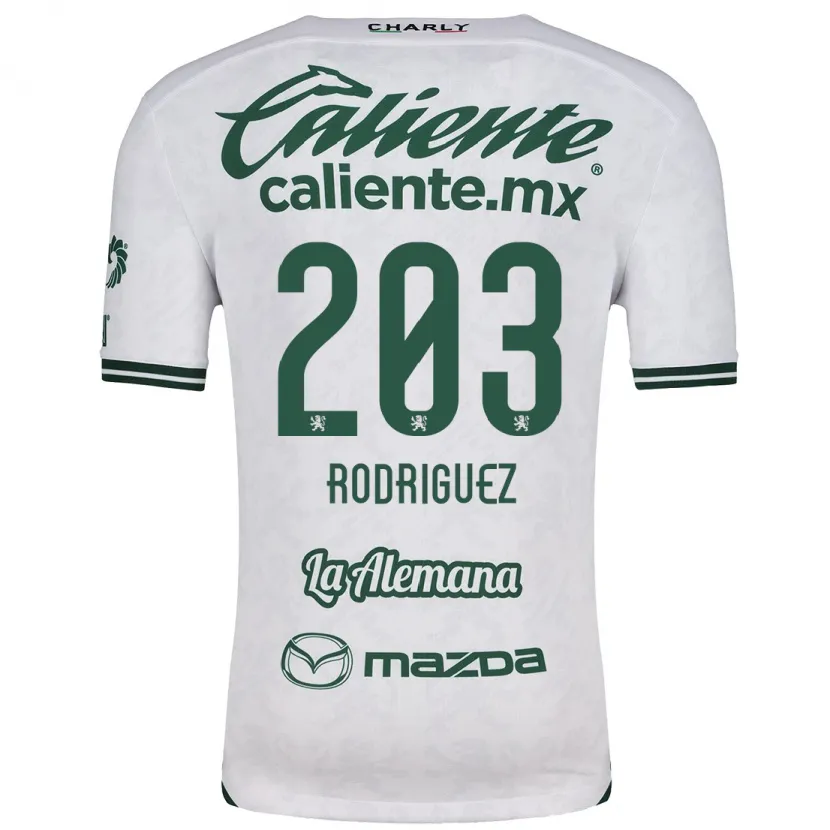 Danxen Heren César Rodríguez #203 Wit Groen Uitshirt Uittenue 2024/25 T-Shirt