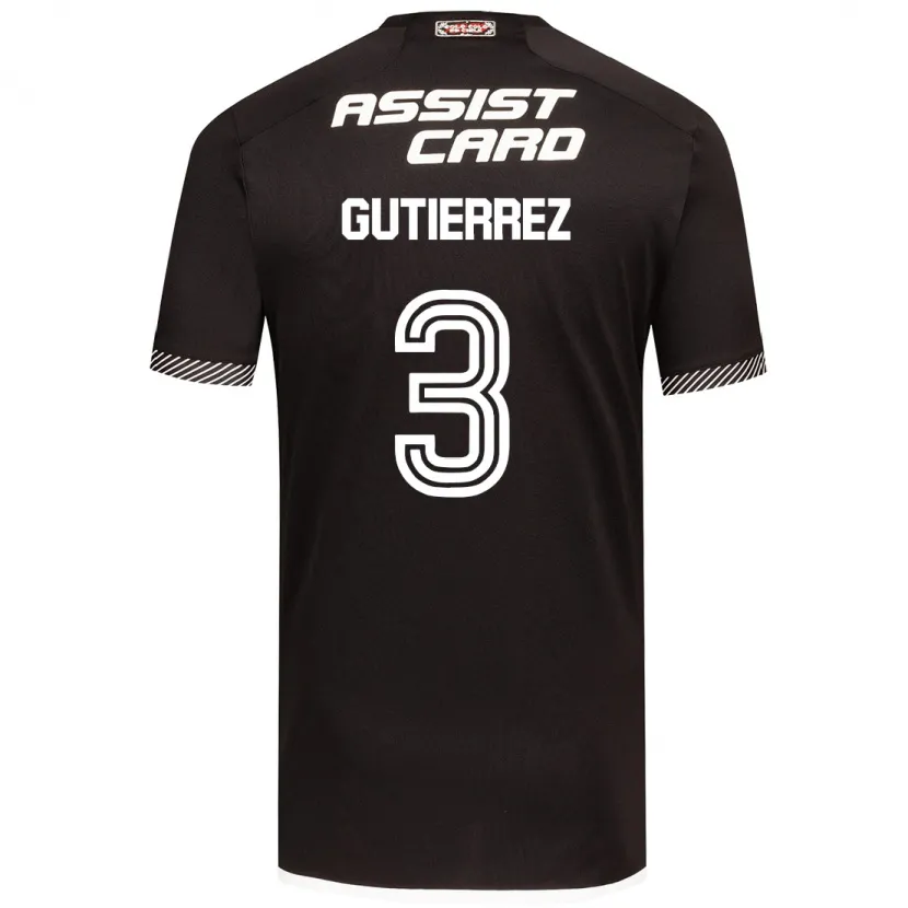 Danxen Heren Daniel Gutiérrez #3 Zwart Wit Uitshirt Uittenue 2024/25 T-Shirt