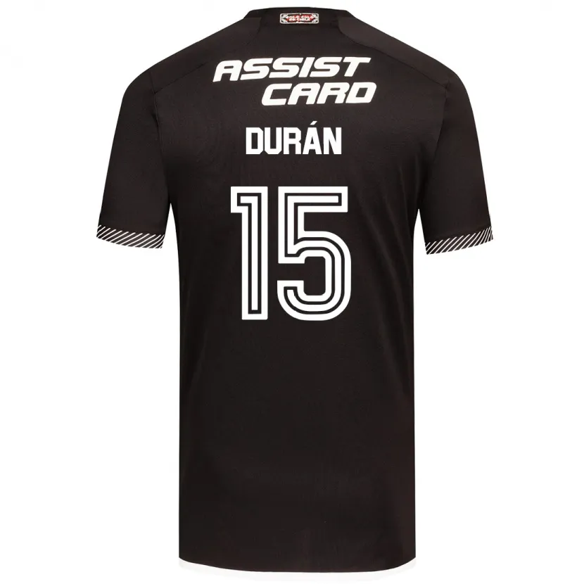 Danxen Heren José Durán #15 Zwart Wit Uitshirt Uittenue 2024/25 T-Shirt