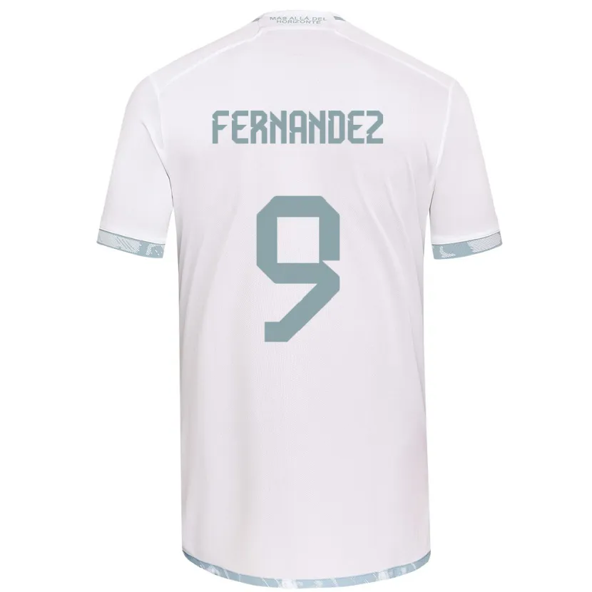 Danxen Heren Leandro Fernández #9 Wit Grijs Uitshirt Uittenue 2024/25 T-Shirt