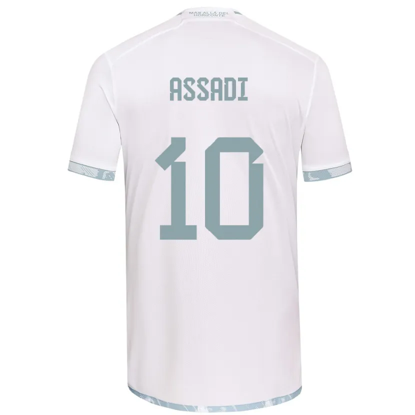 Danxen Heren Lucas Assadi #10 Wit Grijs Uitshirt Uittenue 2024/25 T-Shirt