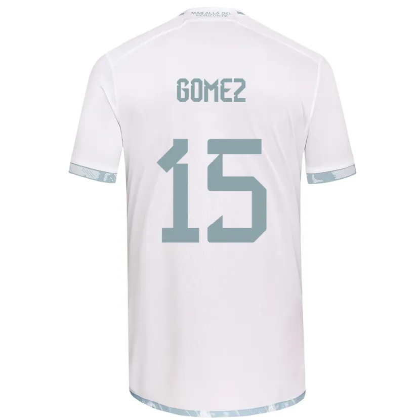 Danxen Heren Juan Pablo Gómez #15 Wit Grijs Uitshirt Uittenue 2024/25 T-Shirt